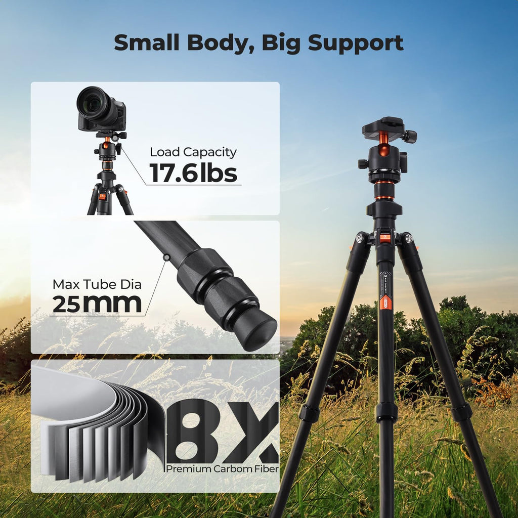Carbon Fiber Camera Tripod with Ball Head W26547