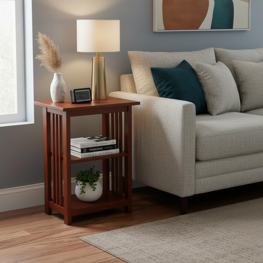 Cherry 3-Tier End Table M563003