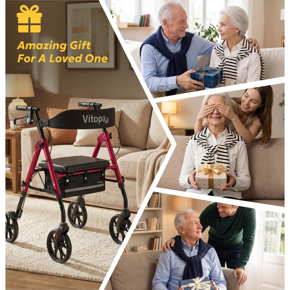 Foldable Rollator with Seat O31885