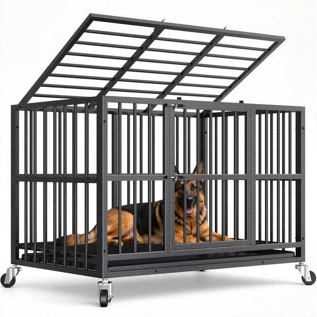 48 Inch Heavy Duty Black Dog Crate Z457069