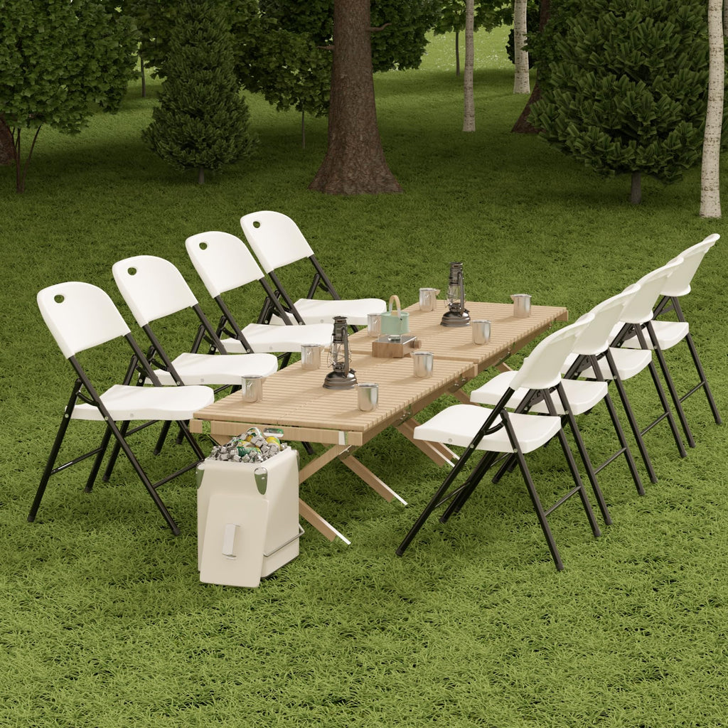 Heavy Duty Plastic Folding Chair with Reinforced Steel Frame V306