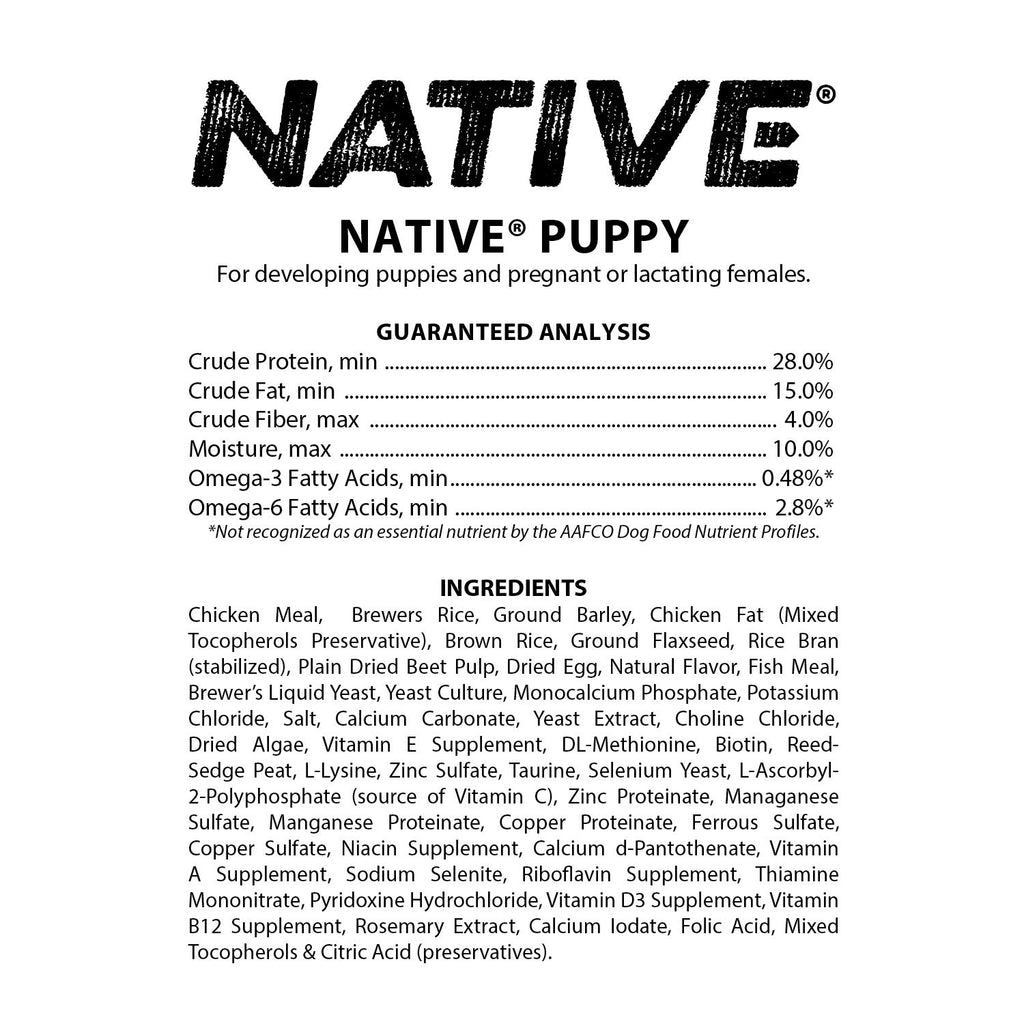 Chicken Meal and Rice Puppy Food 40 Pound Bag Q368