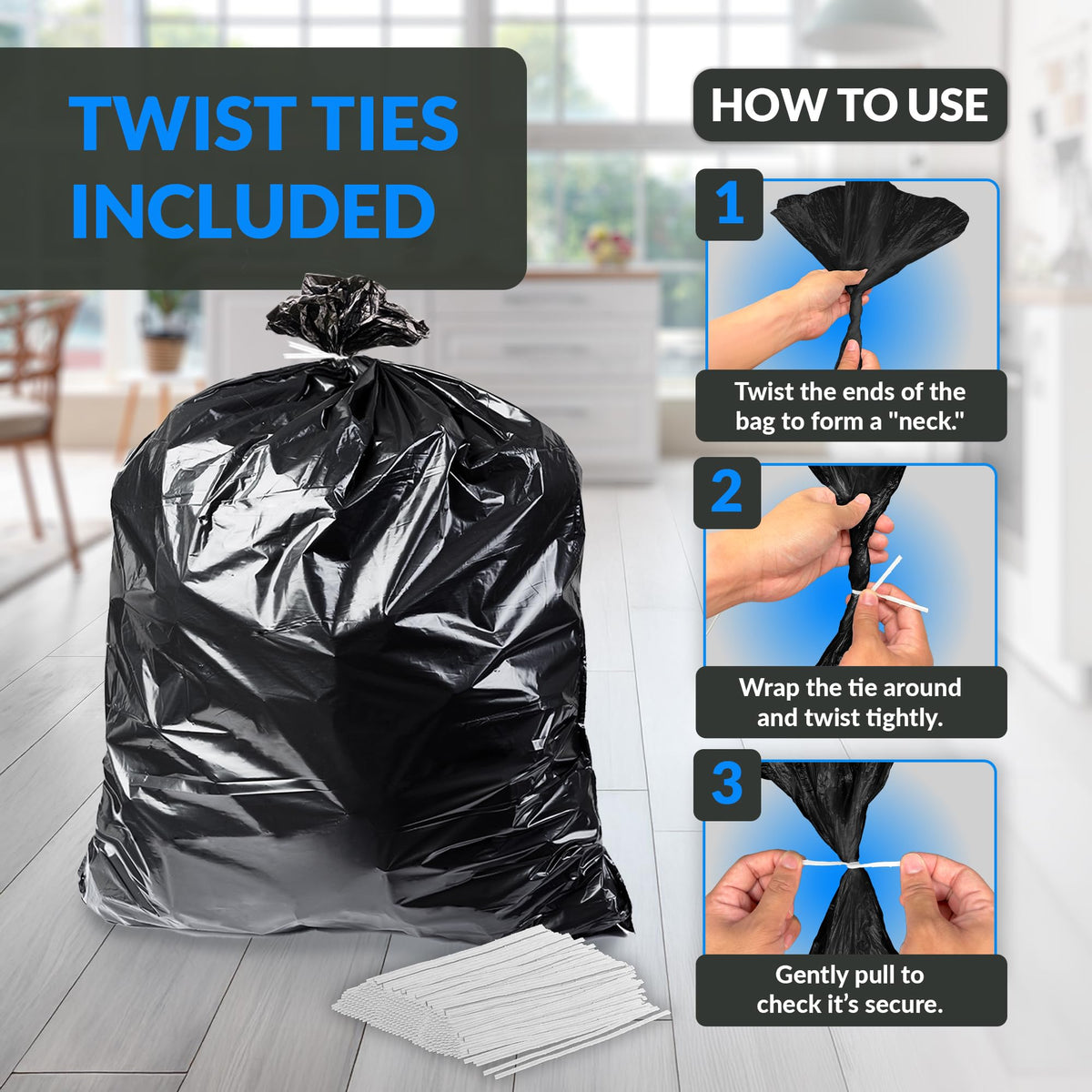 45 Gallon Heavy Duty Trash Bags M141503