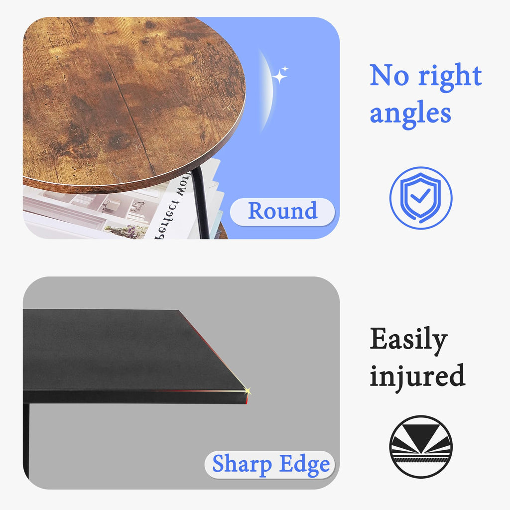 Round 3-Tier Wood Coffee Table D712