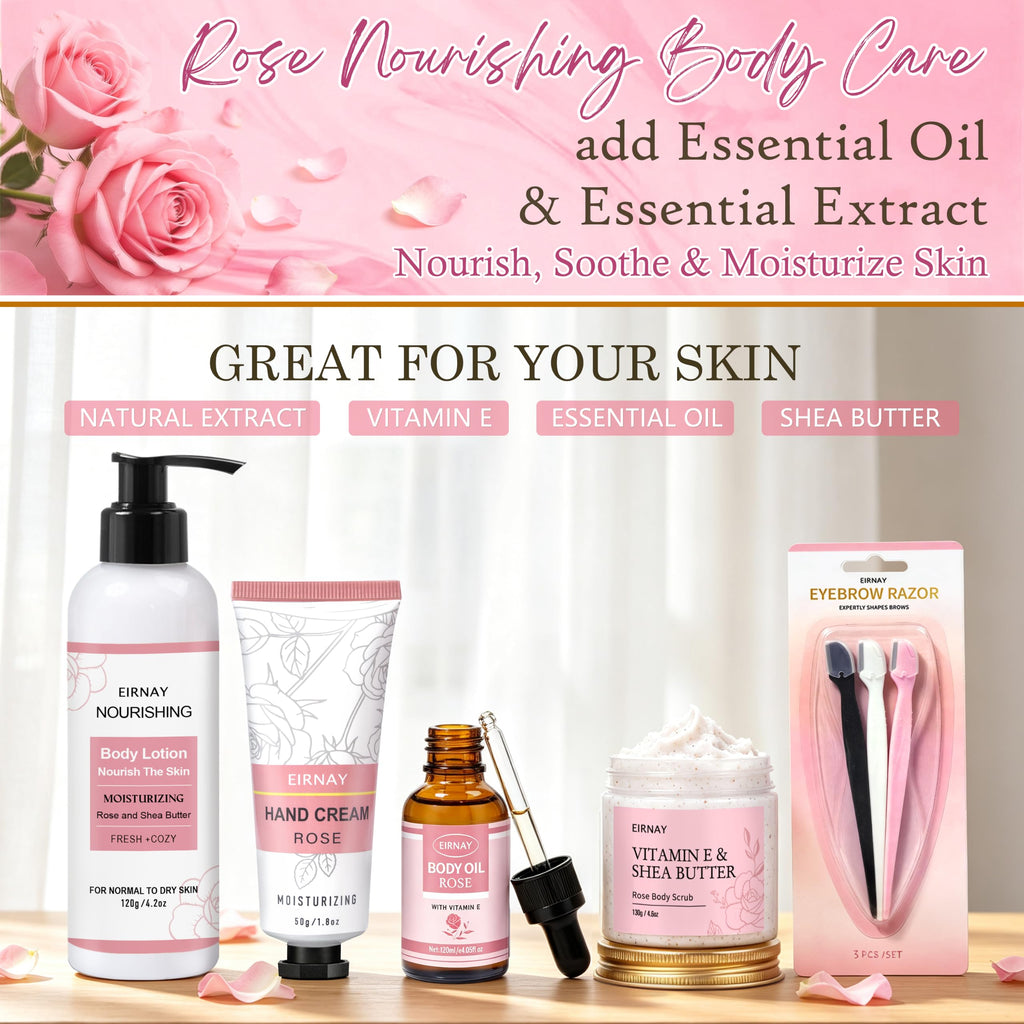 23pcs Rose Spa Gift Baskets J8791