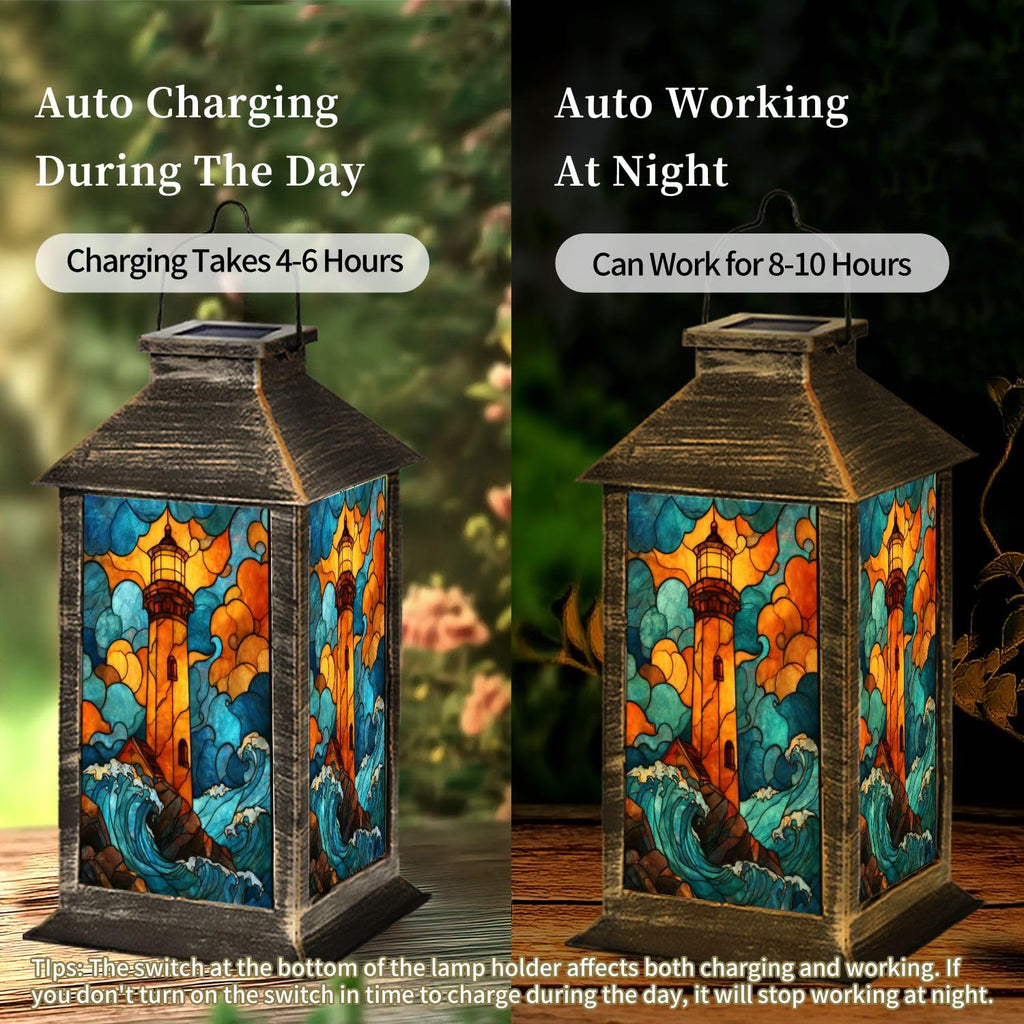 Solar Powered Outdoor Waterproof Hanging Lantern Y707822
