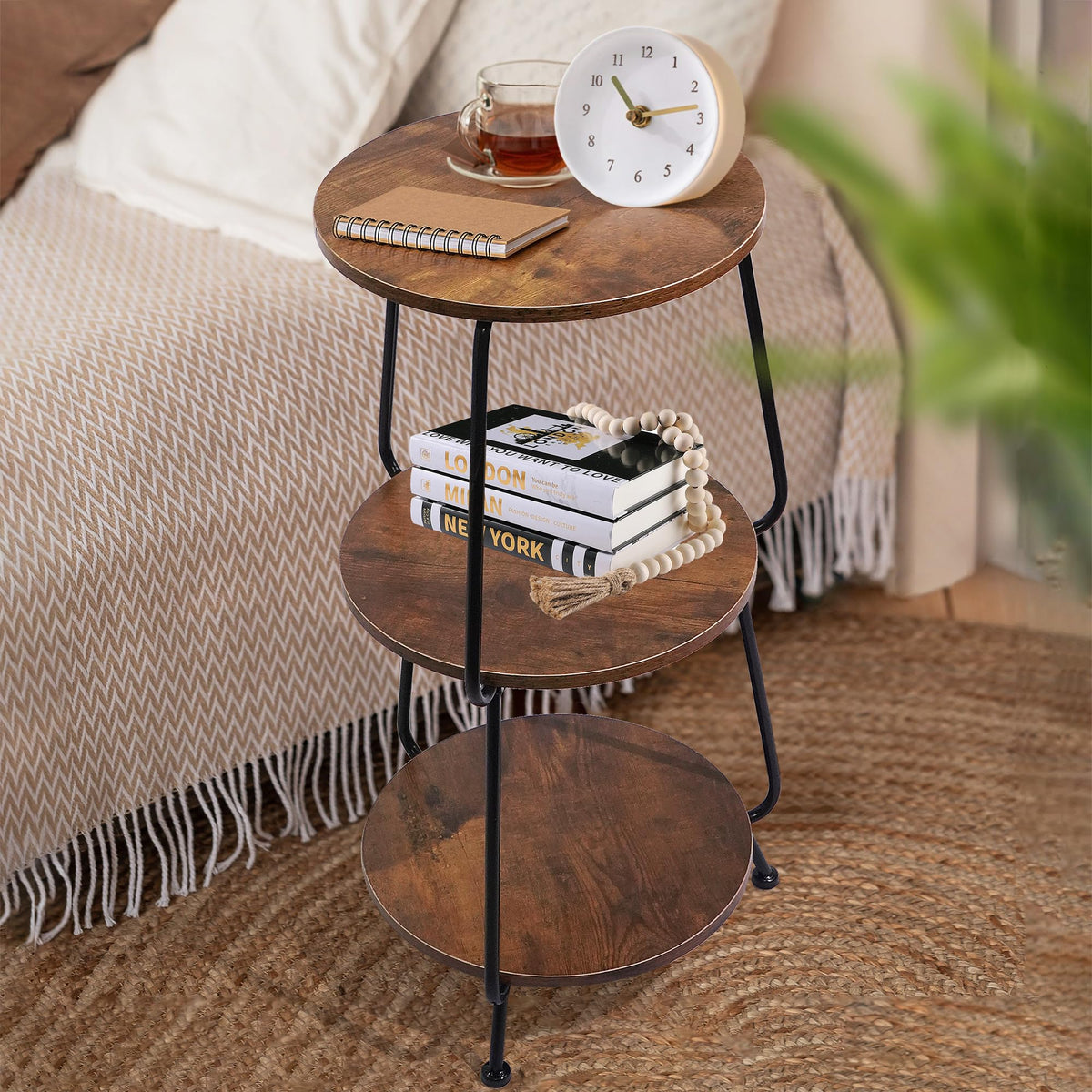 Round 3-Tier Wood Coffee Table D712