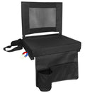 Portable Folding Bleacher Seats with Back Support and Cushion, Black Y53511