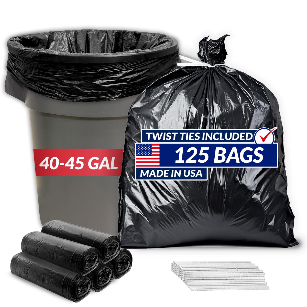 45 Gallon Heavy Duty Trash Bags M141503