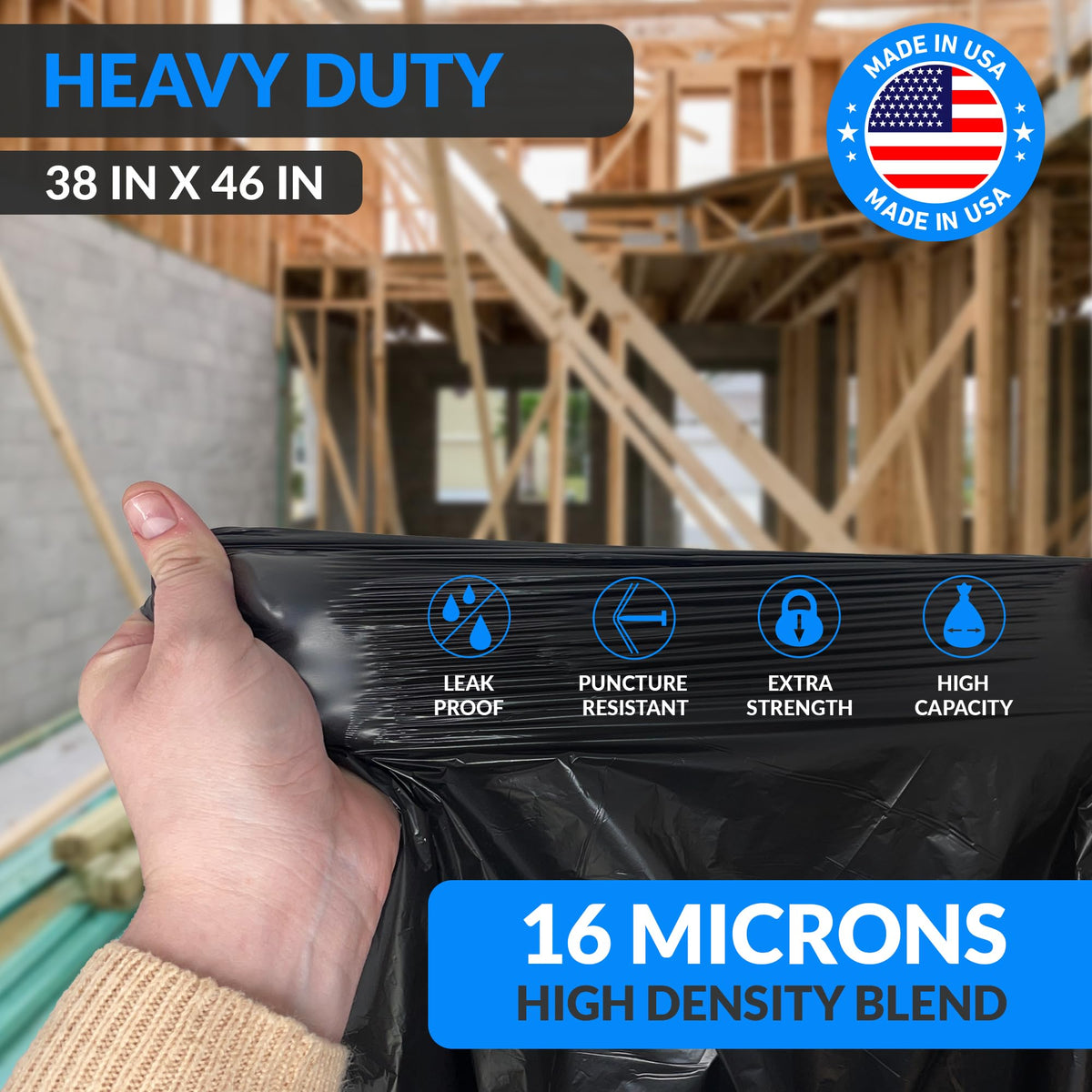 45 Gallon Heavy Duty Trash Bags M141503