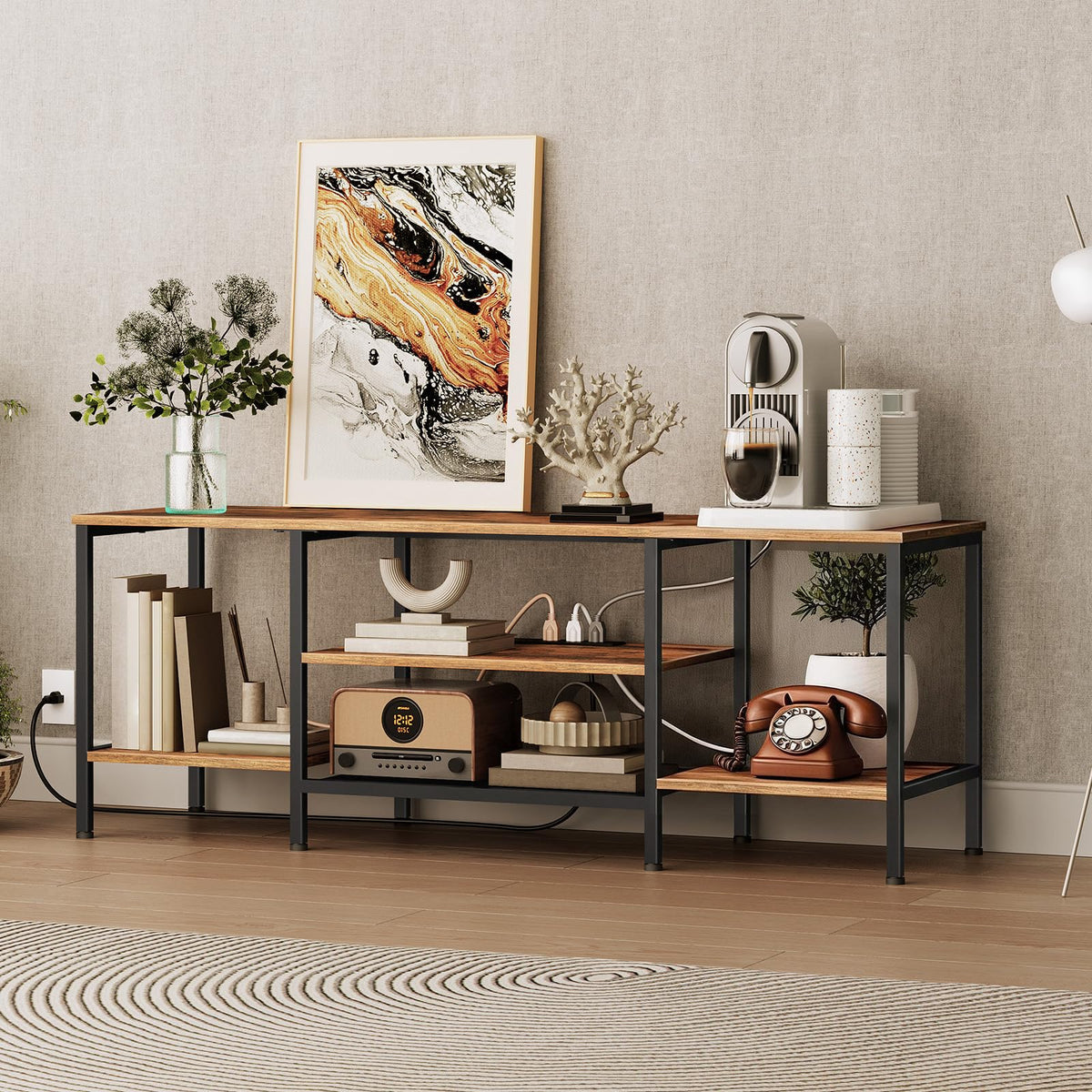 TV Stand with Power Outlets to 65 Inches M1584