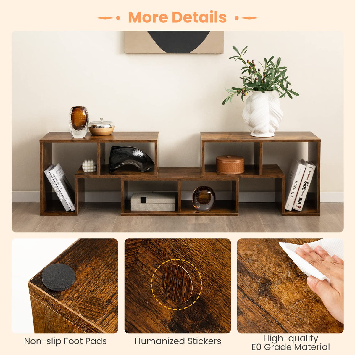 3 Piece Console TV Stand for 50-65 Inch TV O102405