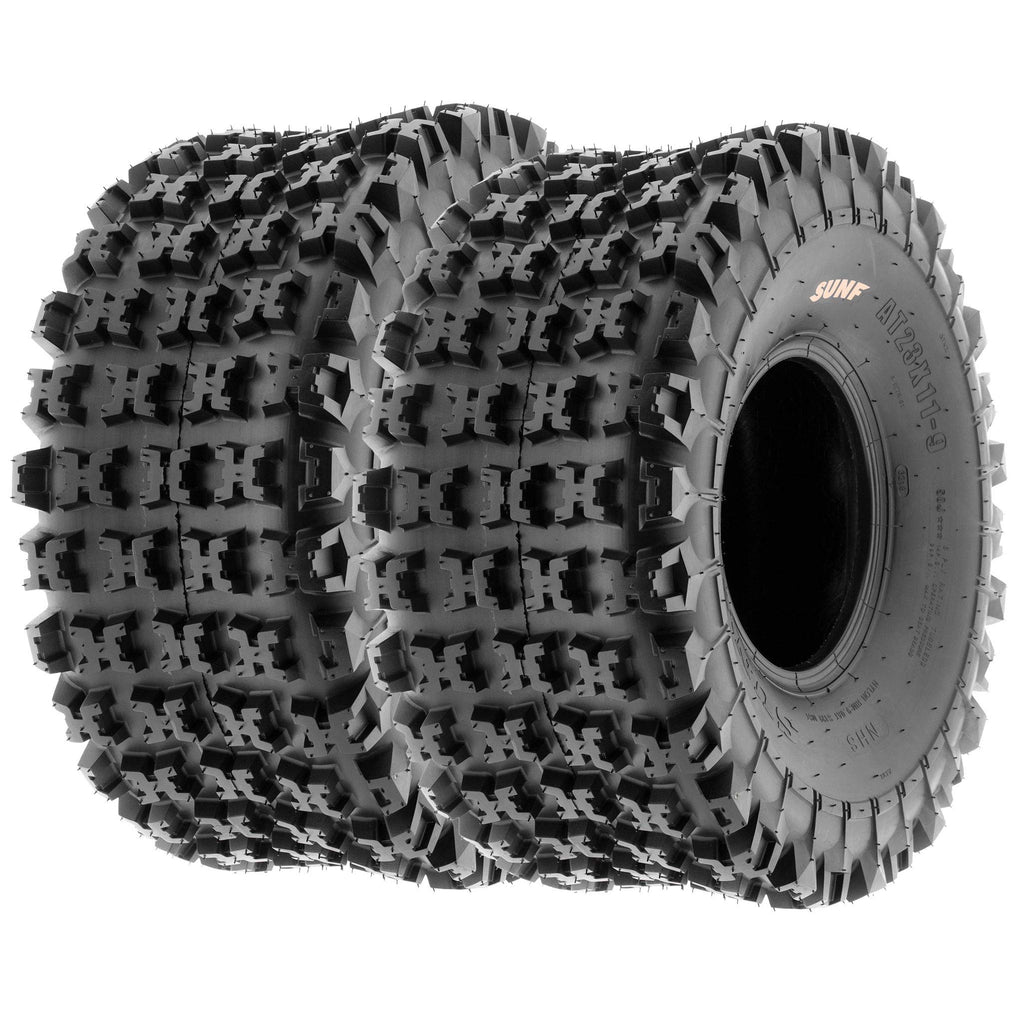19x7-8 Front & 18x10.5-8 Rear ATV UTV Knobby Sport Tires Set of 4 S7820