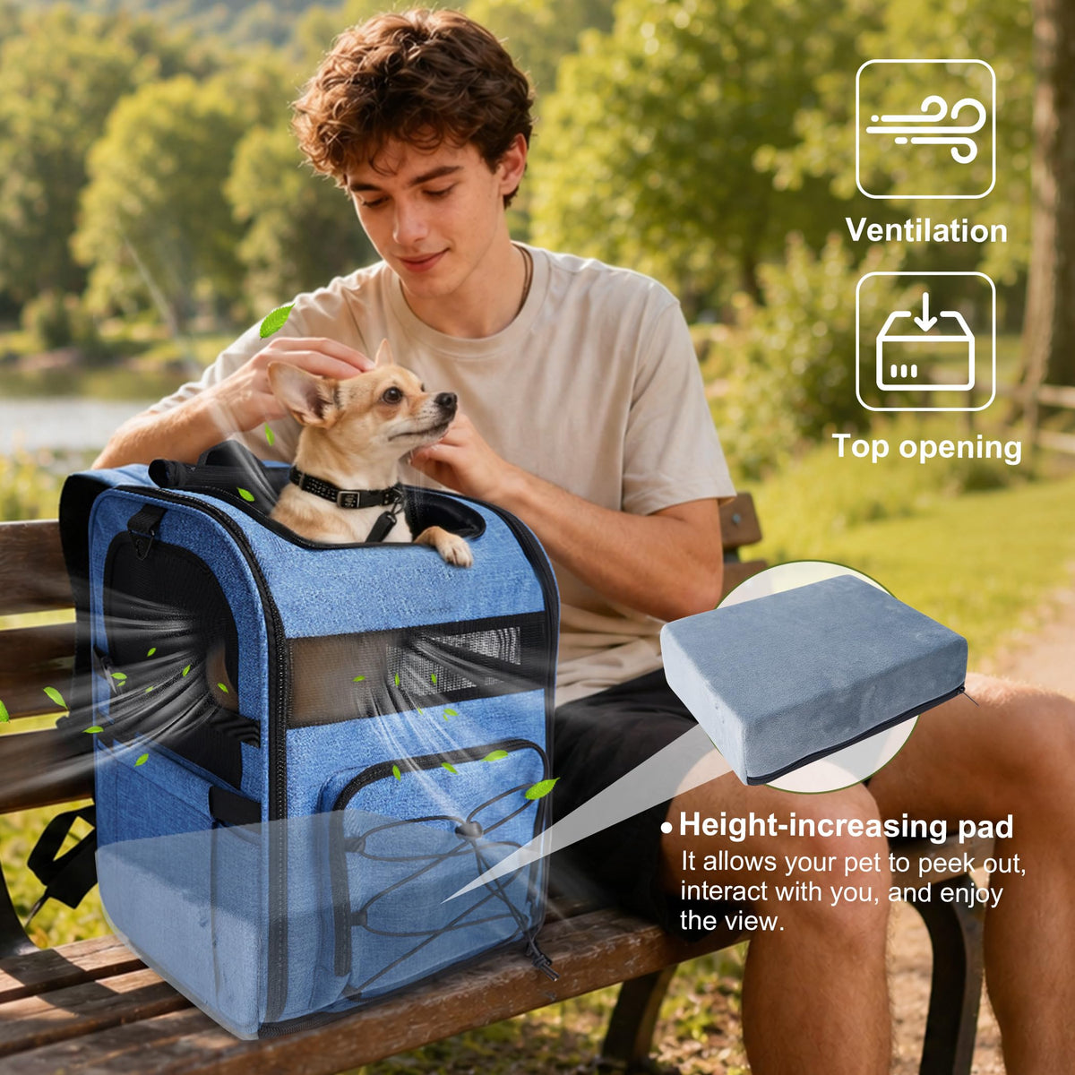 Blue Pet Carrier Backpack K93613