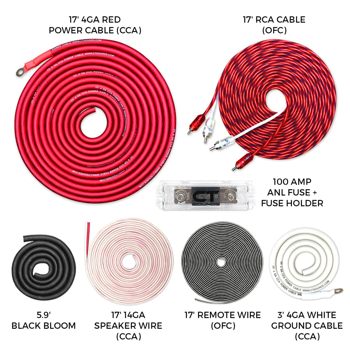 4 Gauge CCA Amp Wiring Install Kit A7264