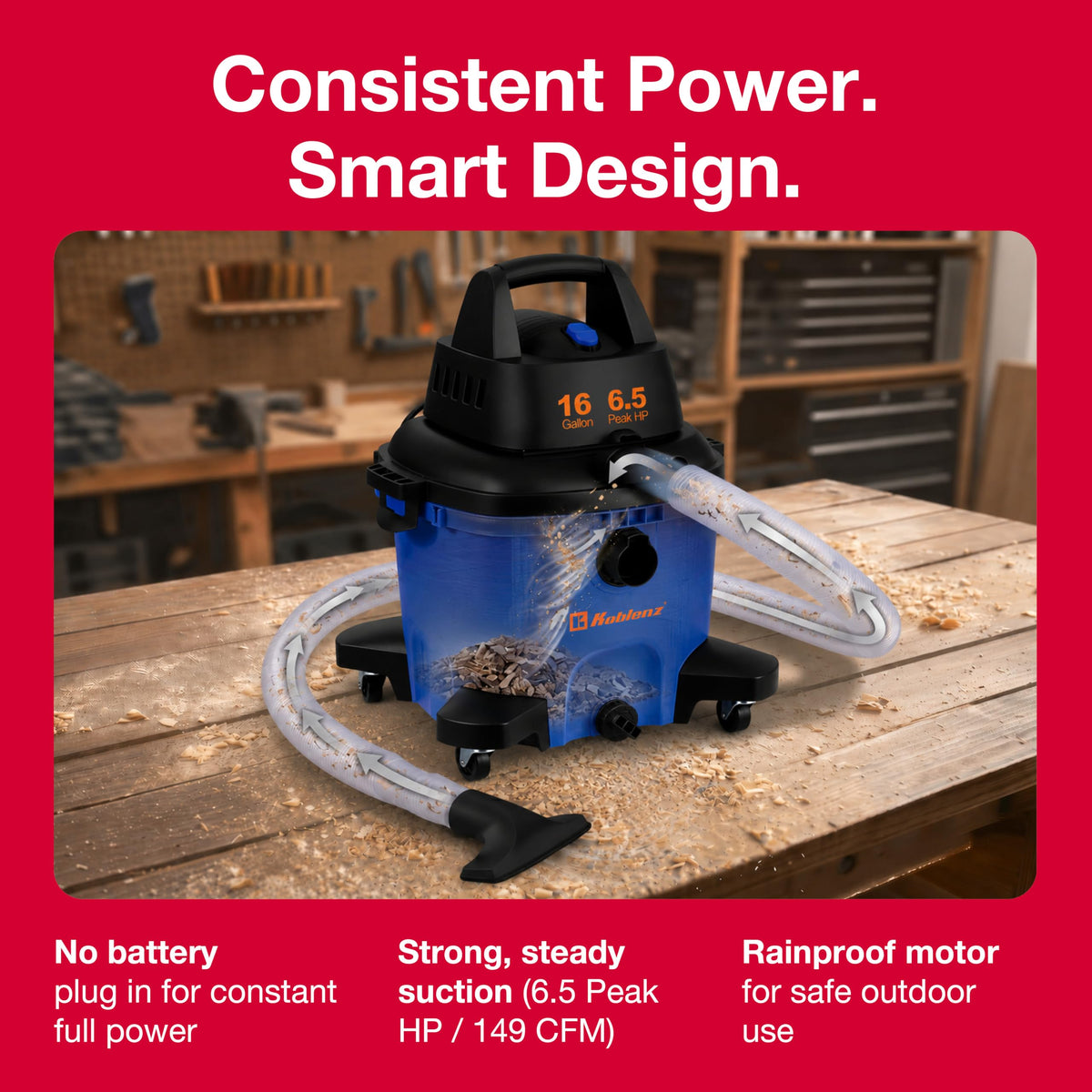 16 Gallon Wet Dry Vacuum Cleaner M7277