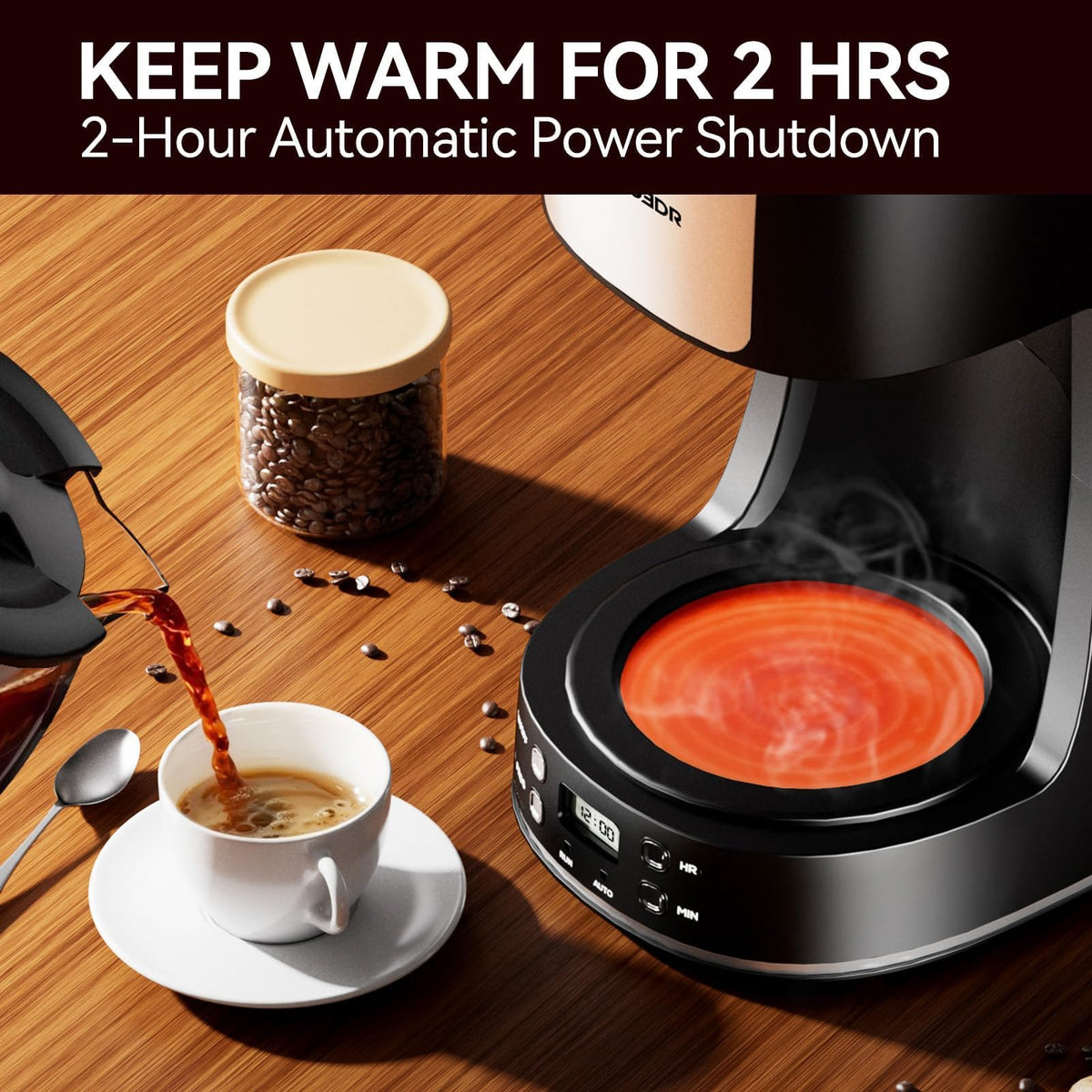 12 Cup Programmable Coffee Maker with Reusable Filter B5236
