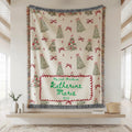 Woven Throw with Christmas Tree Design E26073