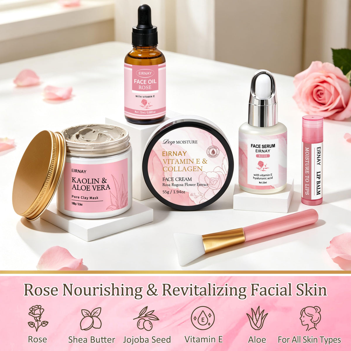 23pcs Rose Spa Gift Baskets J8791