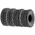 19x7-8 Front & 18x10.5-8 Rear ATV UTV Knobby Sport Tires Set of 4 S7820