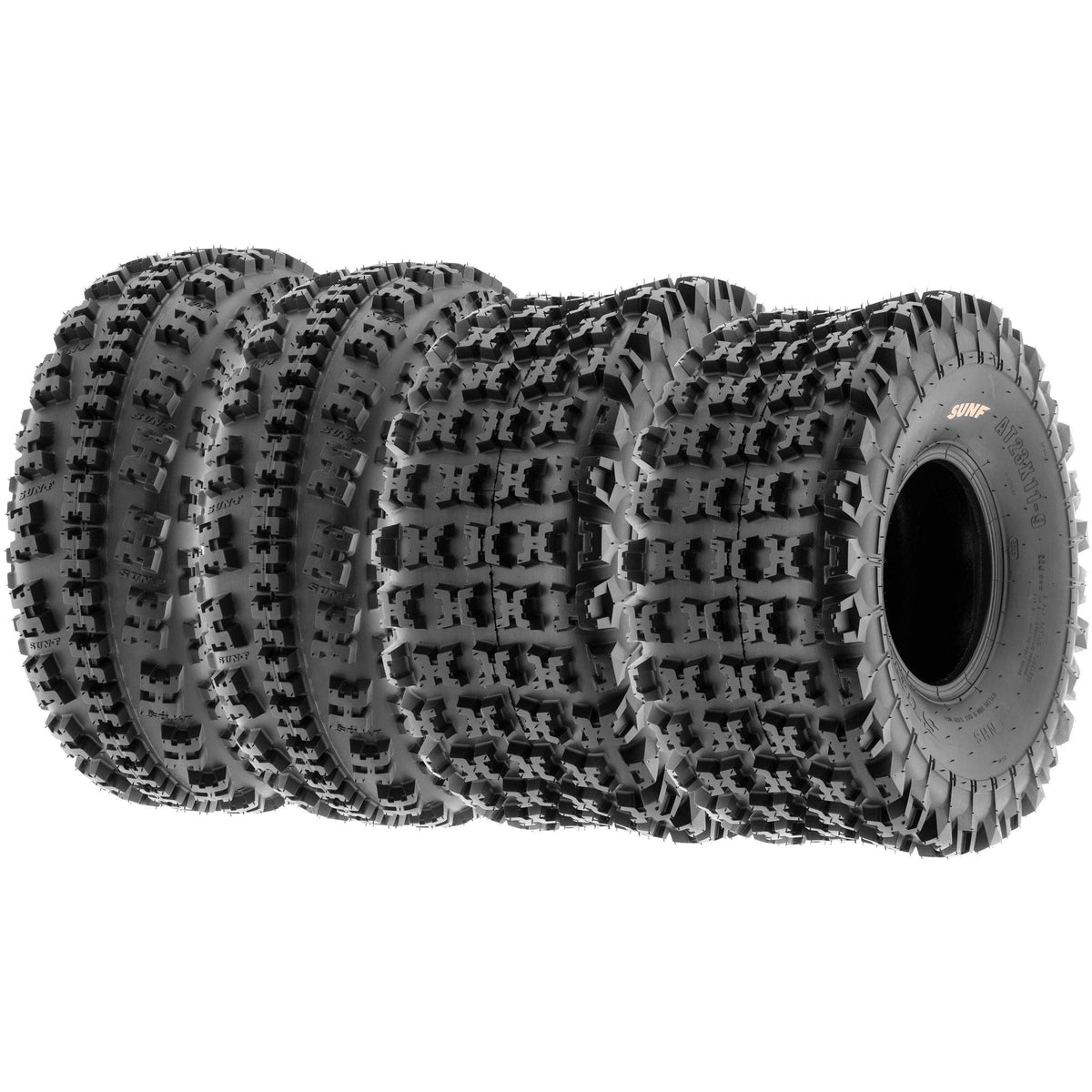 19x7-8 Front & 18x10.5-8 Rear ATV UTV Knobby Sport Tires Set of 4 S7820
