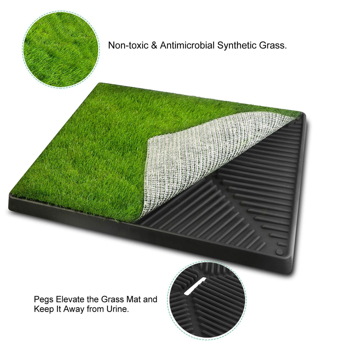 Indoor Dog Potty Grass Pad with Tray V142