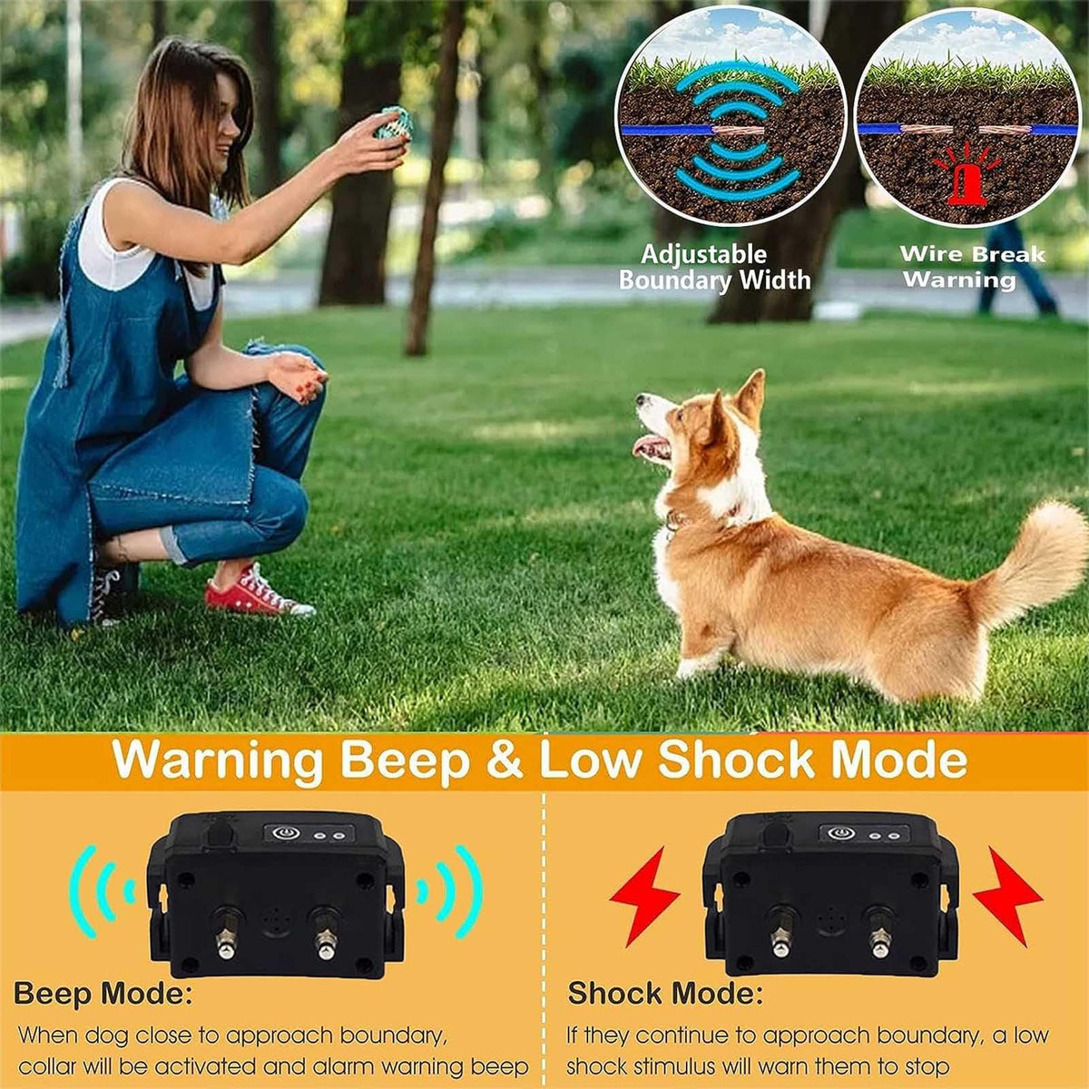 Electric In-Ground Dog Fence Waterproof Shock Collar F433