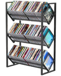 3-Tier CD Storage Metal Display Shelf with Adjustable Divider G180994