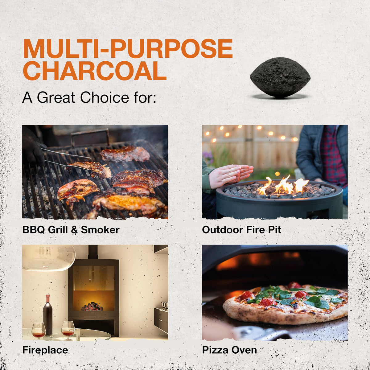 Organic BBQ Charcoal Briquettes 6.6 lb Bag R46519