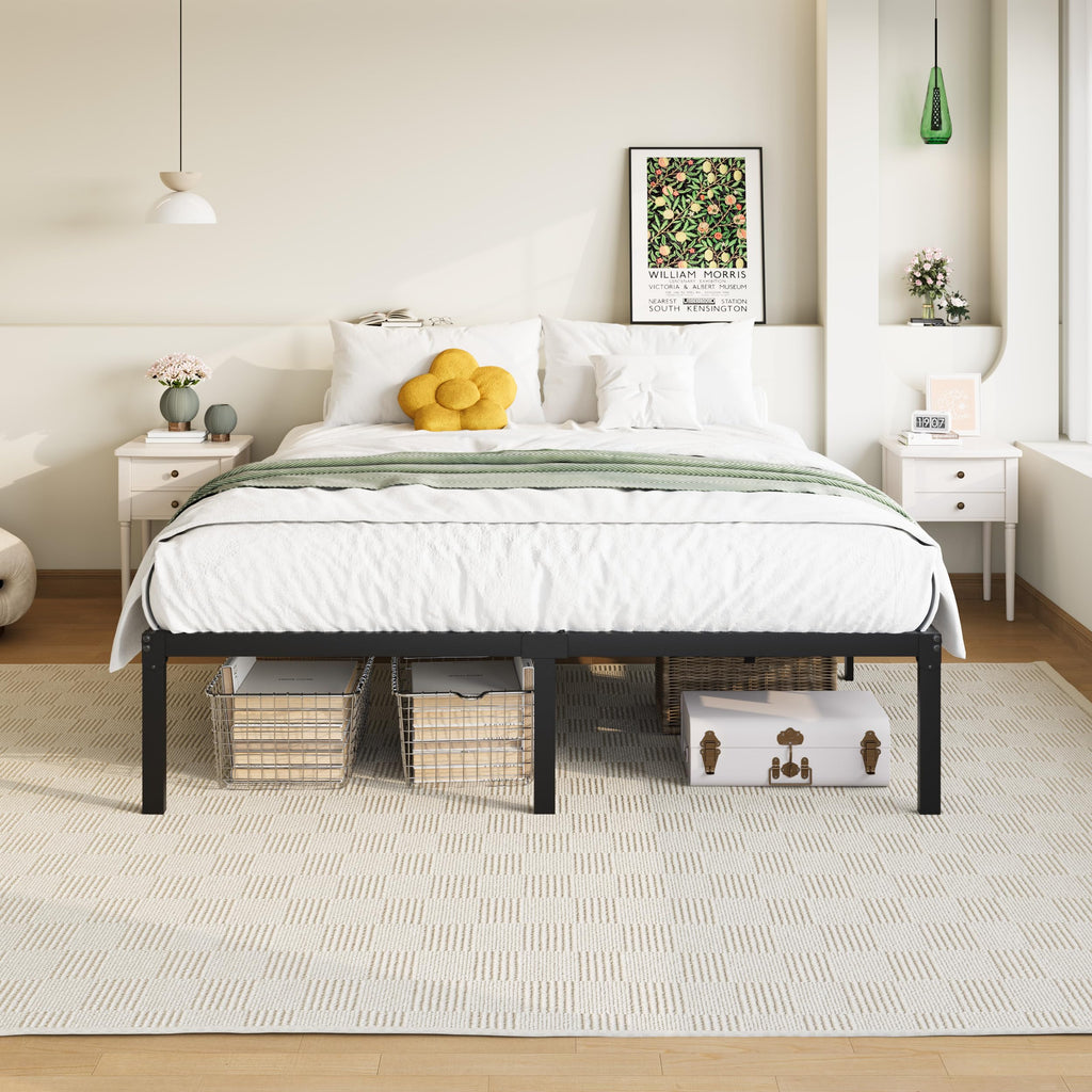 Queen 14 inch Metal Bed Frame with Storage Space B100631