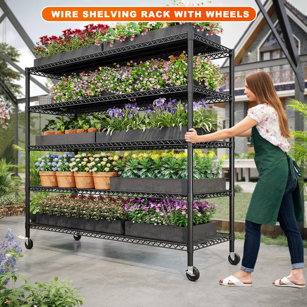 85.7" 5-Tier Adjustable Garage Shelving K5172