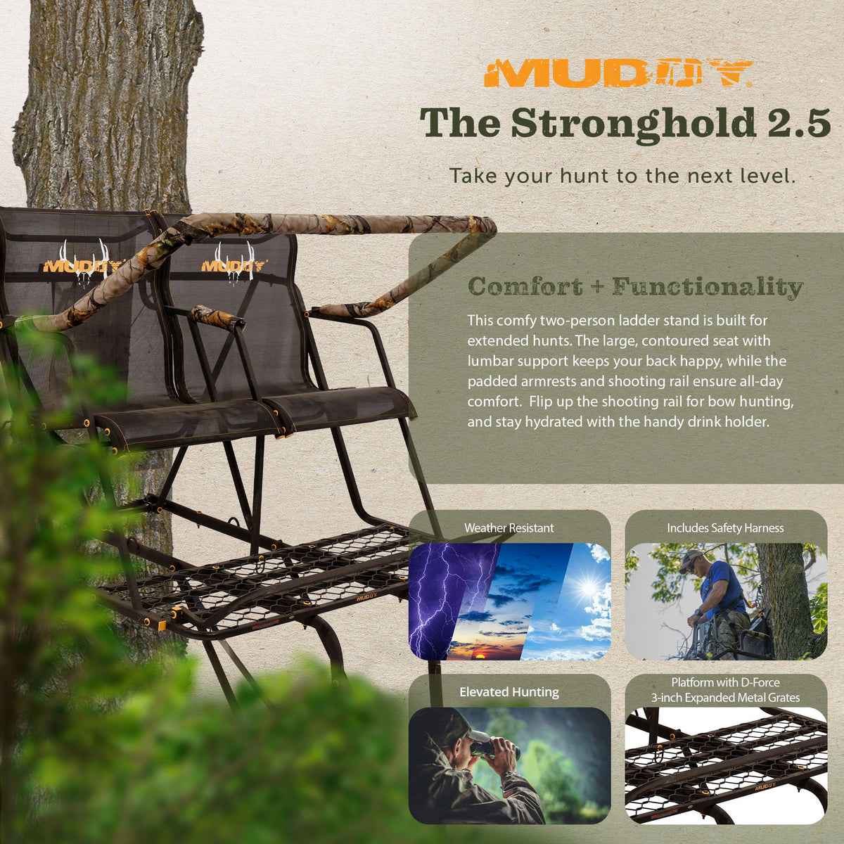 Hunting Deer Ladder Stand 20 ft with Blind Kit C68484