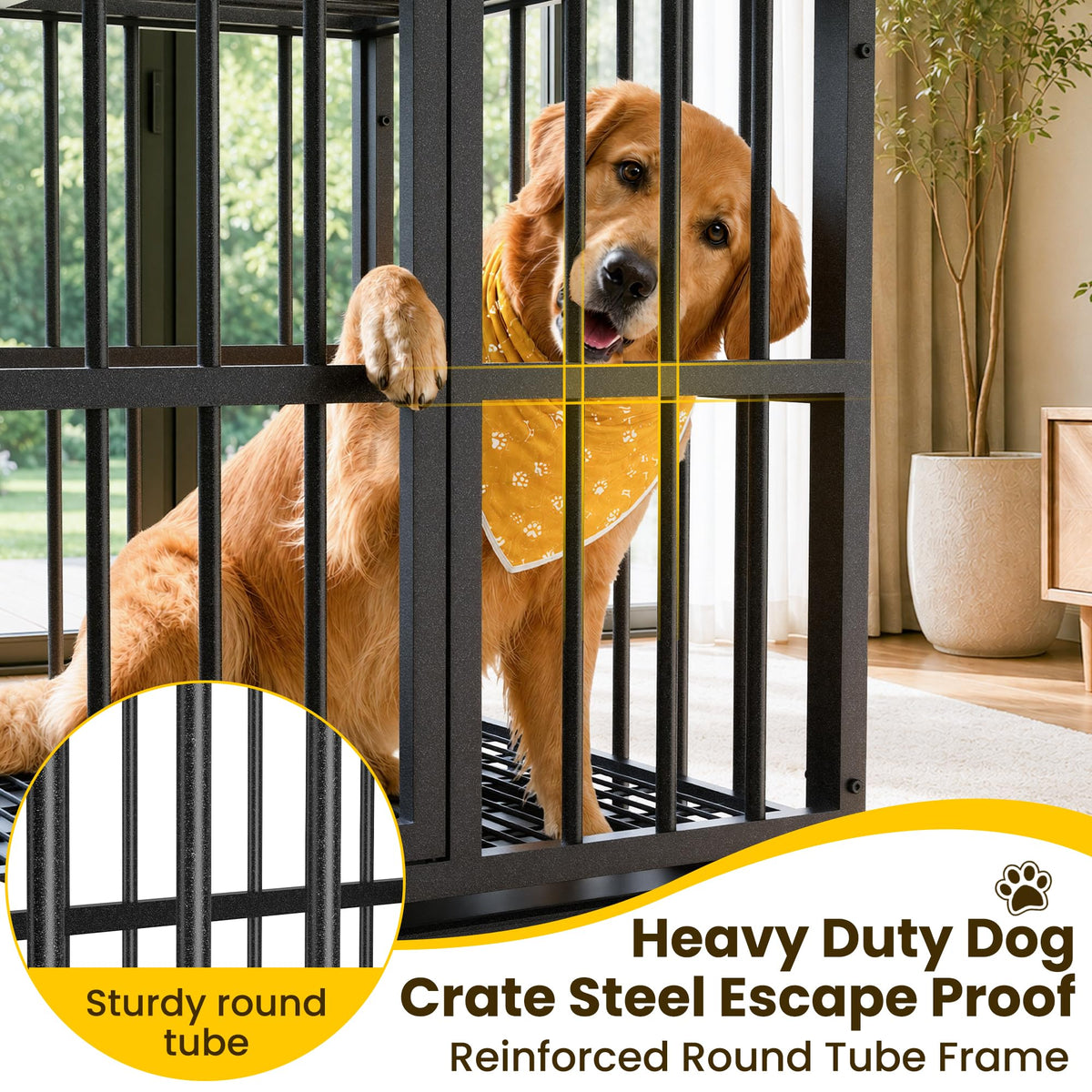 48 Inch Heavy Duty Black Dog Crate Z457069