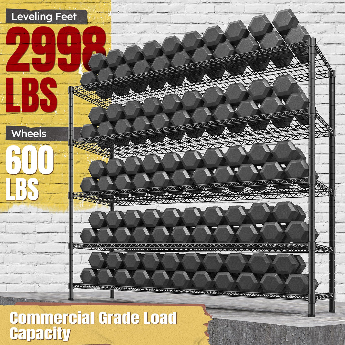 85.7" 5-Tier Adjustable Garage Shelving K5172