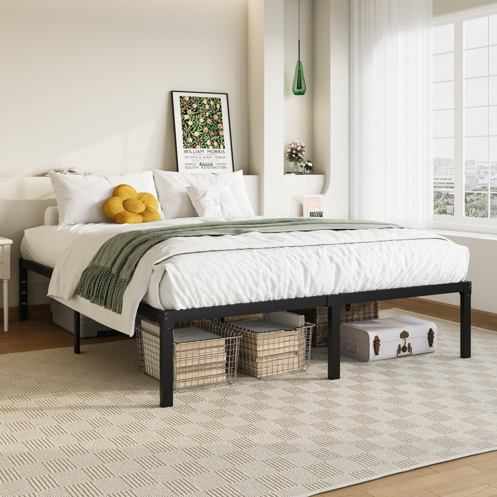 Queen 14 inch Metal Bed Frame with Storage Space B100631